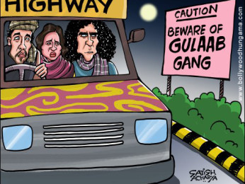 Bollywood Toons: Gulaab Gang on Highway Bollywood Toons: Gulaab Gang on Highway