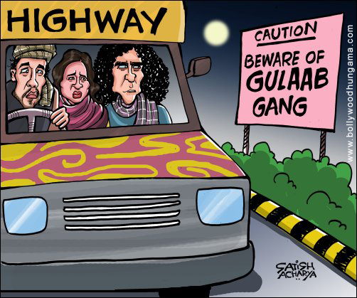 Bollywood Toons: Gulaab Gang on Highway