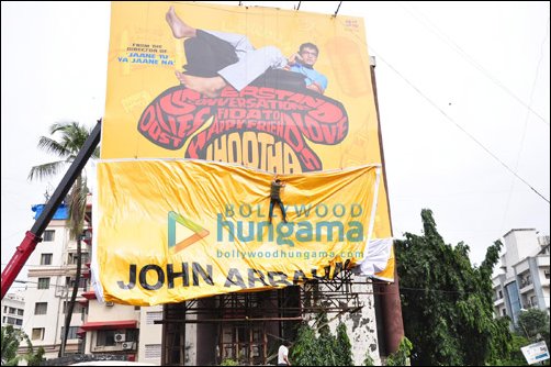 john abraham unveils the billboard of jhootha hi sahi in style 5
