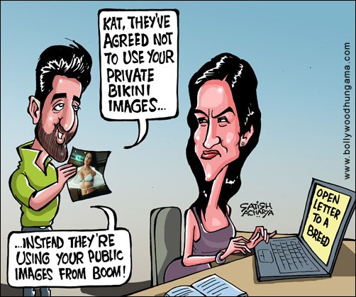 Bollywood Toons: Katrina’s public bikini image only