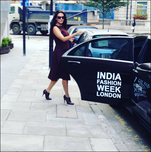 style check neha dhupia at india fashion week london 2