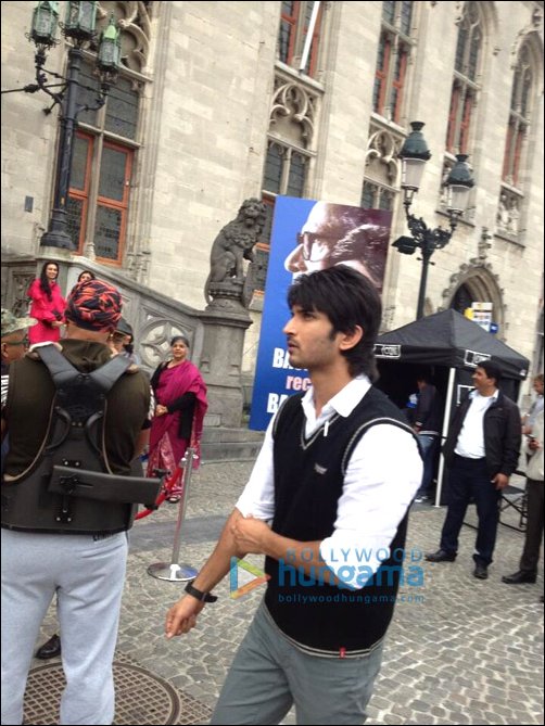 check out anushka sushant on sets of peekay in bruges 3