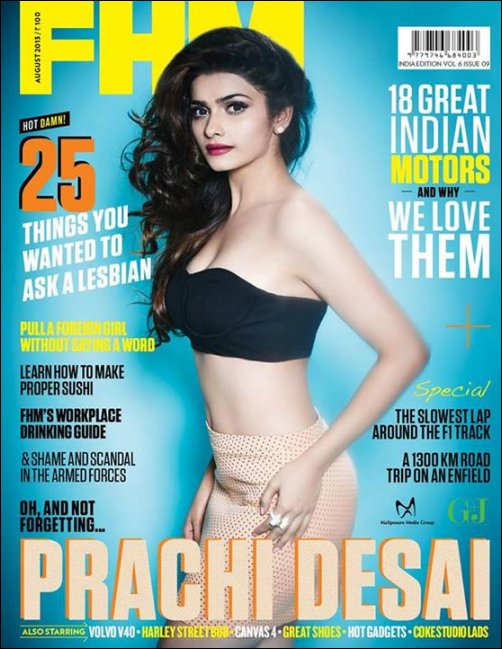 check out prachi desai on the cover of fhm 2