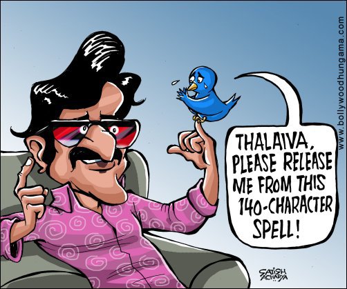 Bollywood Toons: Tweet request for Rajinikanth