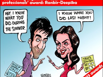Bollywood Toons: The ‘Ranbir-Deepika’ award Bollywood Toons: The ‘Ranbir-Deepika’ award
