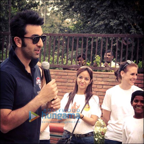 check out ranbir plays football with kids from magic bus 4