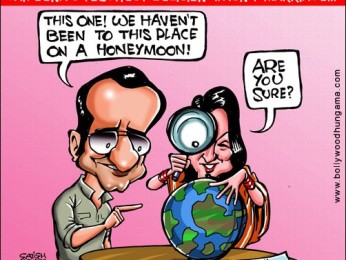 Bollywood Toons: Saif-Bebo’s exotic honeymoon Bollywood Toons: Saif-Bebo’s exotic honeymoon