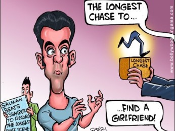 Bollywood Toons: Salman is the longest chaser Bollywood Toons: Salman is the longest chaser