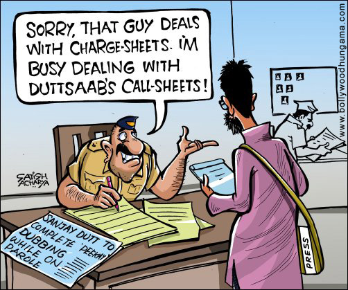 Bollywood Toons: Sanjay Dutt’s parole