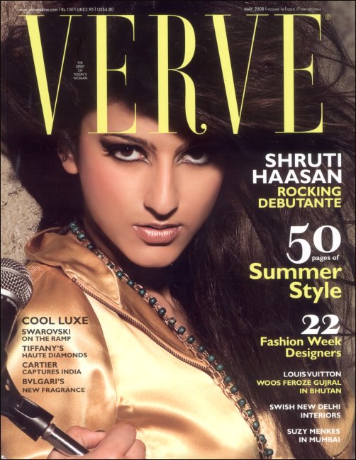 shruti hassan is the cover girl of verve 5