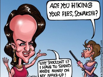 Bollywood Toons: Sonakshi hikes her fees Bollywood Toons: Sonakshi hikes her fees