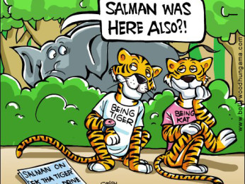 Bollywood Toons: Animals hide from Tiger Bollywood Toons: Animals hide from Tiger