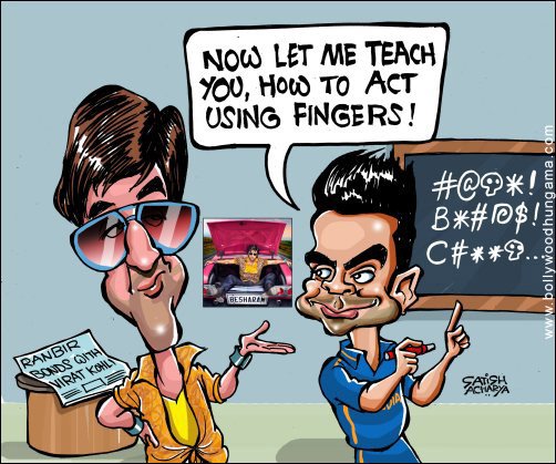 Bollywood Toons: Virat Kohli coaches Ranbir