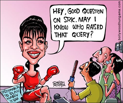 Bollywood Toons: PC wears boxing gloves