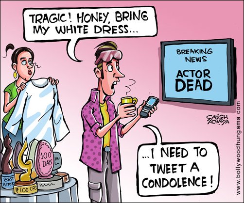 Bollywood Toons: Bollywood’s tweet mourning