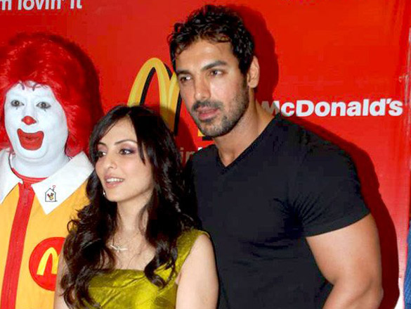 john and pakhi at mcdonalds to promote jhoothi hi sahi 3