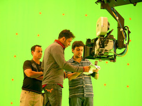 on the sets of toonpur ka superrhero