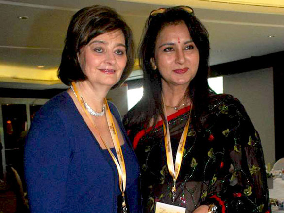 poonam dhillon with cherie blair at women means business conference 2