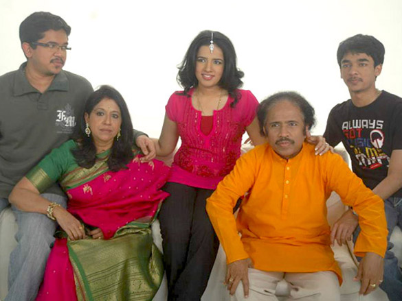 kavita krishnamurthy with her family for a music video directed by luke kenny 3