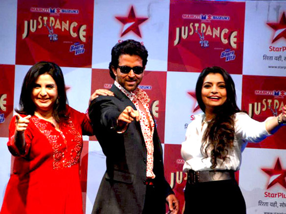 hrithik at the launch of just dance show 3
