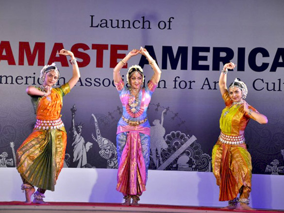vidya balan hema and esha grace launch of namastey america 7
