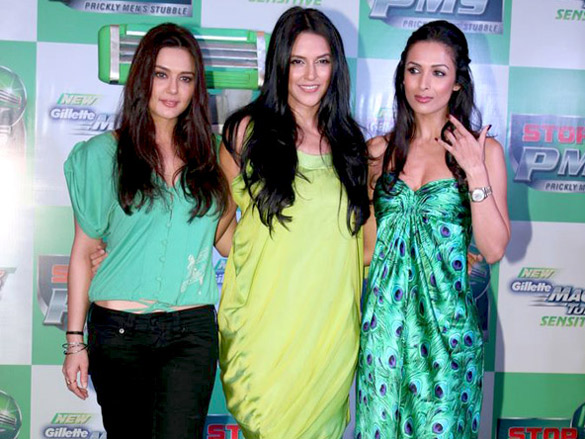preity malaika and neha at gillette pms campaign event 5