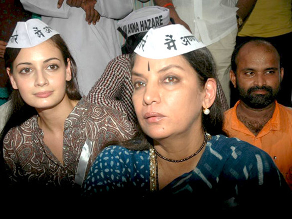 dia urmila and shabana support anna hazare movement 5