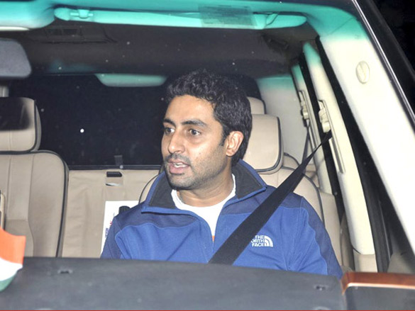 amitabh and abhishek snapped outside jalsa 7