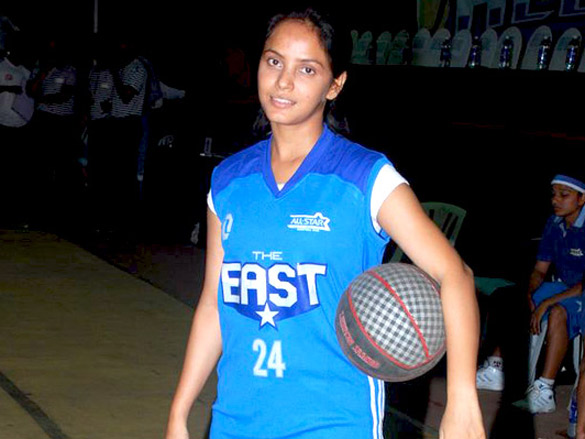 neetu chandra plays basket ball at a promotional event 4
