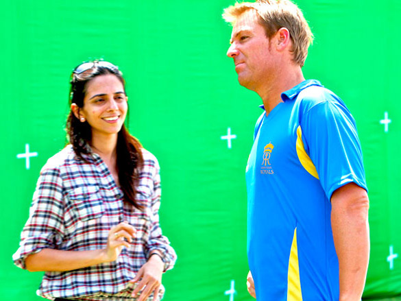shareen mantri shoots ad with shane warne 2