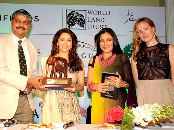 madhuri dixit at the launch of emeralds for elephants in india 2