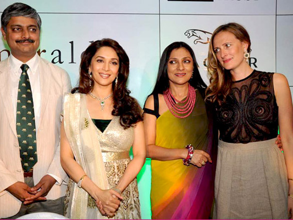 madhuri dixit at the launch of emeralds for elephants in india 3
