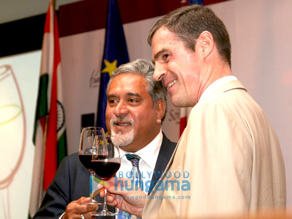 vijay mallya with the models at the sopexa french wine fest 11