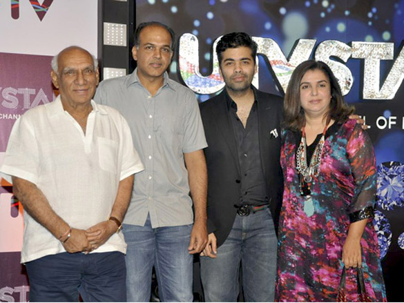yash chopra karan ashutosh and farah launch utv stars channel 6