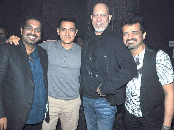 aamir khan karan and gauri at shankar ehsaan loys 15 years celebrations 7