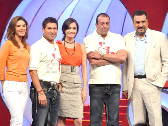 sanjay dutt sachin and others at ndtvs suppport my school telethon 2
