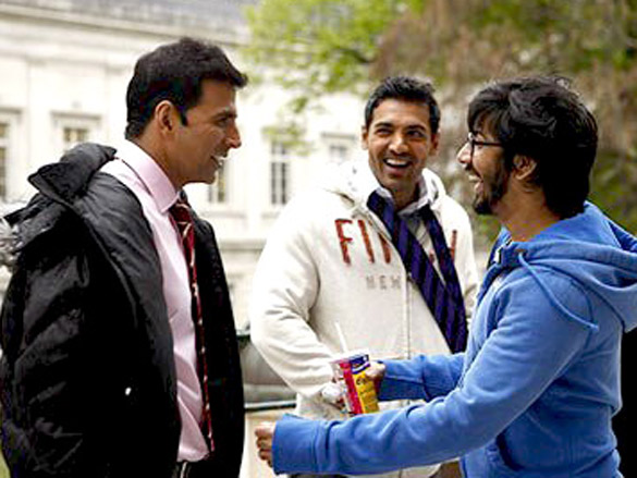 on the sets of desi boyz 12