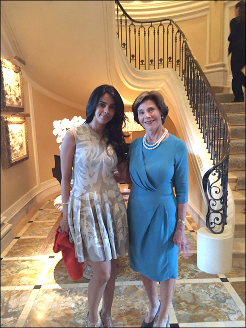 Check out: Mallika Sherawat meets former first lady of America Laura Bush Check out: Mallika Sherawat meets former first lady of America Laura Bush