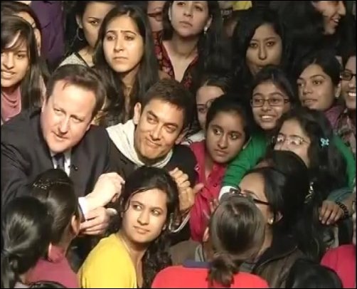 Aamir meets British P.M. David Cameron
