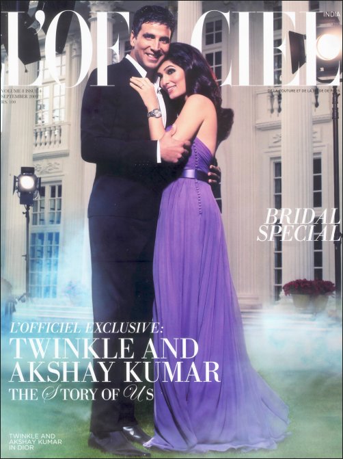 Akshay-Twinkle feature on cover of L’Officiel this month