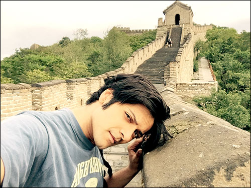 Check out: Ali Fazal at the Great Wall of China