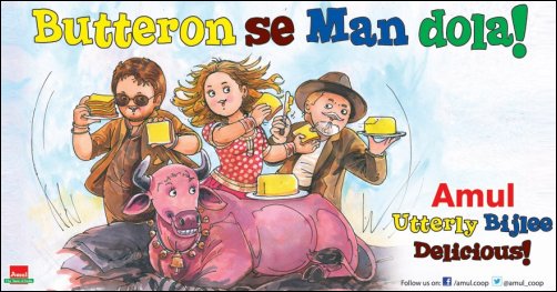Amul’s tribute to Matru, Bijlee and Mandola