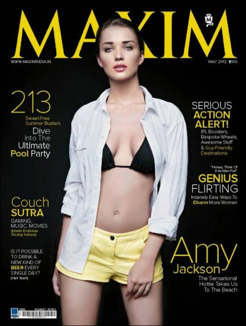 Amy Jackson sizzles on Maxim Cover