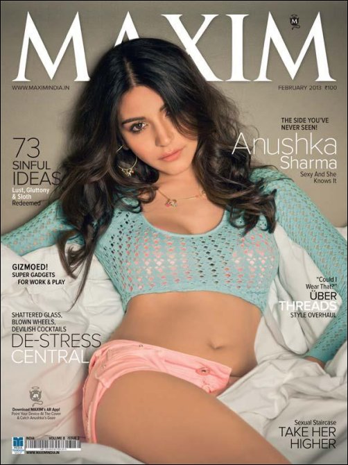 Anushka shows off her sexy side in Maxim : Bollywood News - Bollywood  Hungama