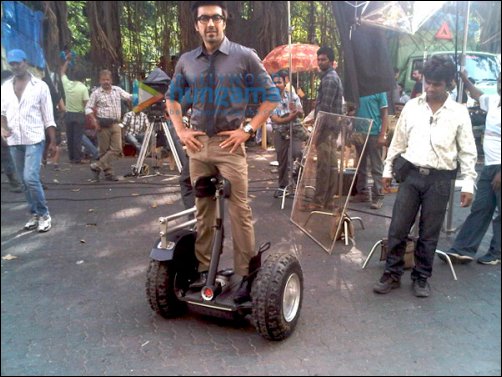 Segway obsession on the sets of Double Dhamaal
