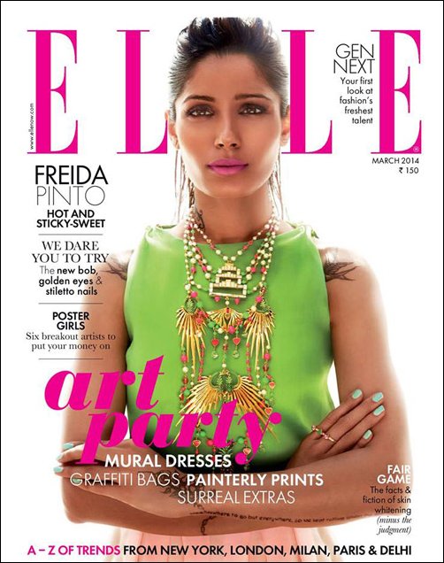 Check out: Freida Pinto on the cover of Elle