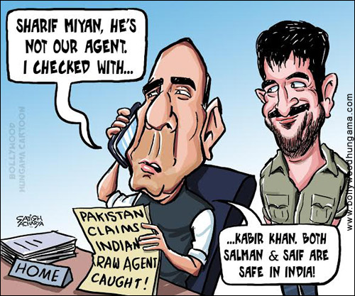Bollywood Toons: Indian RAW agent arrested in Pakistan?