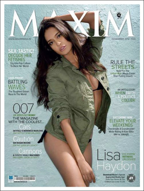 Sexy Lisa Haydon sizzles on Maxim