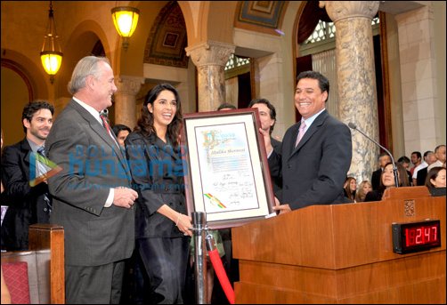 Mallika Sherawat receives Honorary Citizenship by City of LA