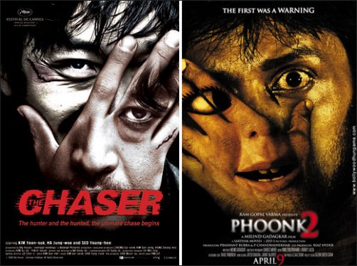 Posters of Phoonk 2 and The Chaser – same same but different?
